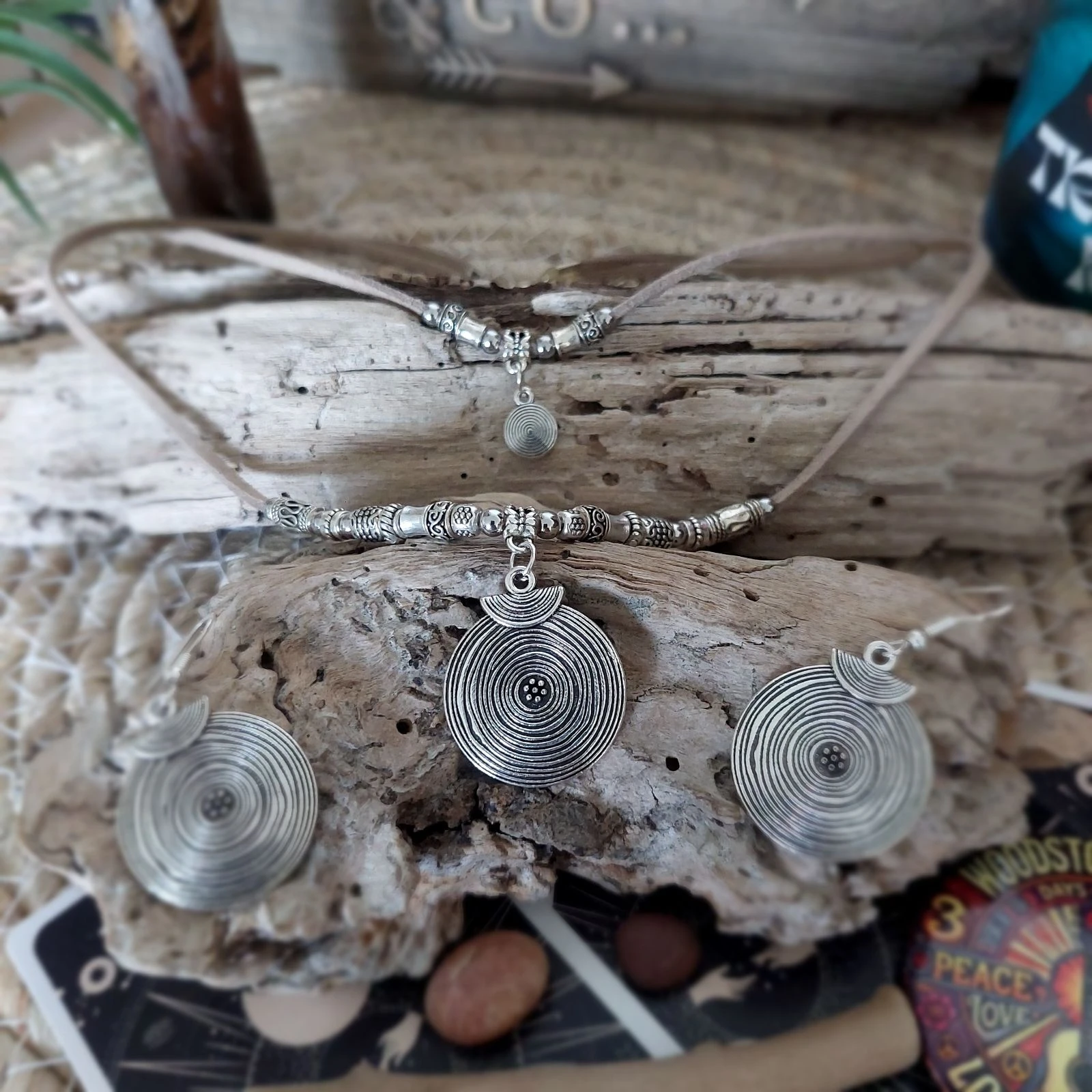 Conjunto boêmio de duas voltas, círculo maia infinito, bege – photo 9